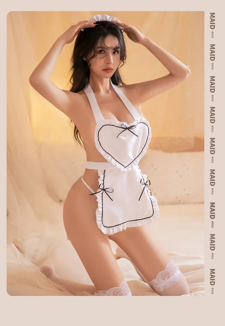 Erotic lingerie Love maid chef apron lace uniform tempting adult sexy sets sexy sets women's sexy underwear Plus size sets xxx - Seprincess