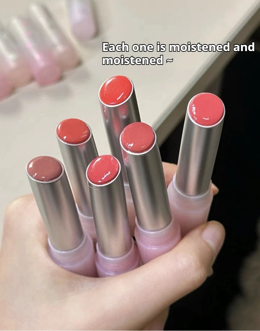 FLORTTE Lipstick Blooming Lovely Series Mirror Water Lip Glaze  Not Easy to Stick Cup Solid Lip Balm Cute Girls Makeup - Seprincess