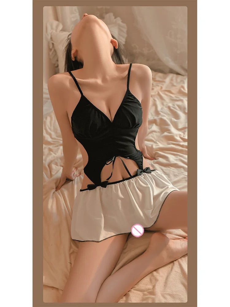 Lingerie dress Strap deep v revealing breast tight skirt fetish sexy. items Fantasy clothing sexy dress for mother's evening xxx - Seprincess