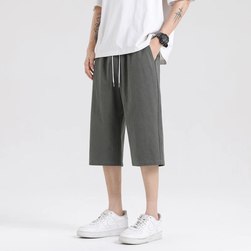 Men's Pants Summer Capris Loose Fitting Version Fashionable Comfortable  Shorts for Men