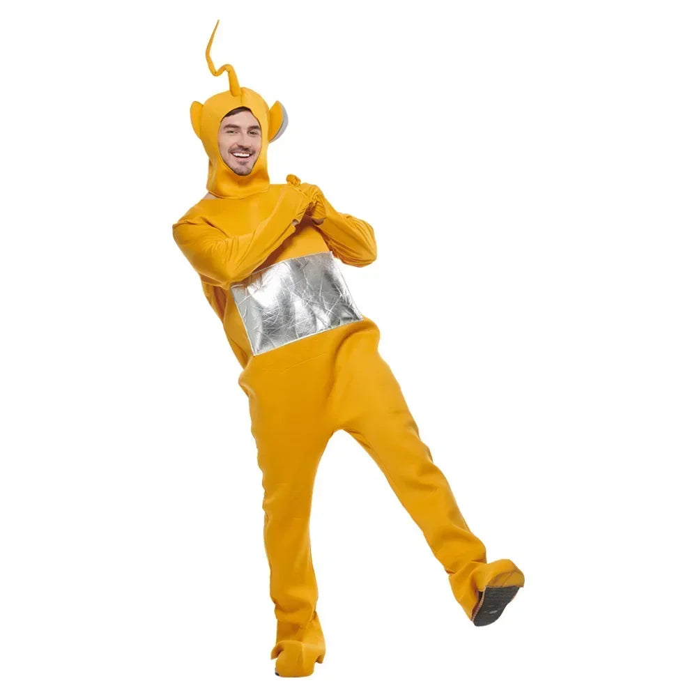 Cosplay Costume for Adult Jumpsuit Headgear Funny Tinky Winky Dipsy Laa-Laa Po Halloween Carnival Costume Clothes - Seprincess