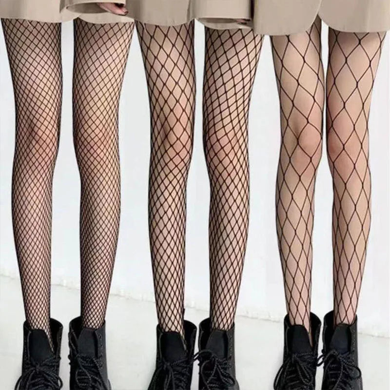 Nylons Fishnet Tights Pantyhose Netting Stockings Leggings For Women White Black Mesh Tights Sexy Fishnet Stockings Lingerie