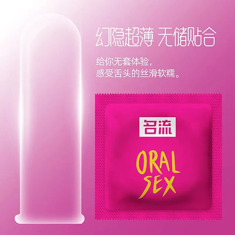 Cherry Flavor Oral Condom Sex Toys For Female 10 PCS Natural Latex Ultra Thin Smooth Condom Contraception Penis Sleeve Sex Shop - Seprincess