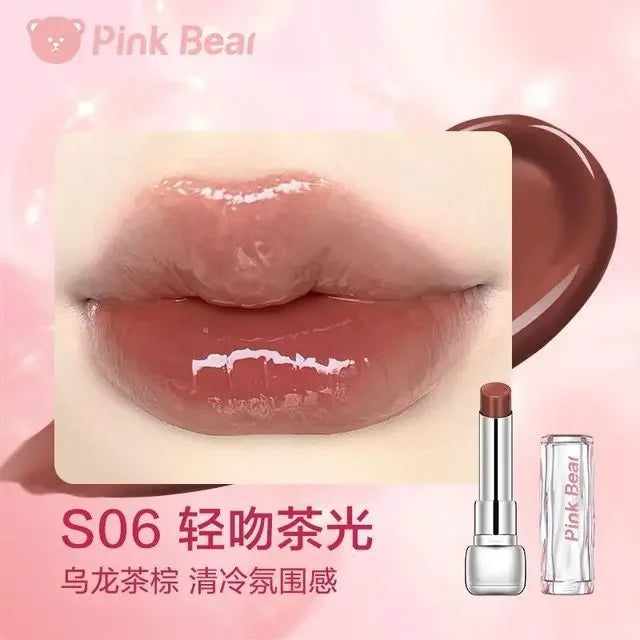 Pink Bear Water Essence Solid Lipgloss Moisturizing Mirror Lip Glaze LipSugar Light Lipstick Light Sensation Beauty Makeup - Seprincess