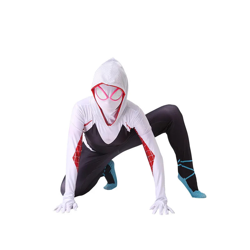 Spiderman Costume Adult Superhero Spider Gwen Miles Morales Spider Man Cosplay Costume Bodysuit Halloween Men Women Costume - Seprincess