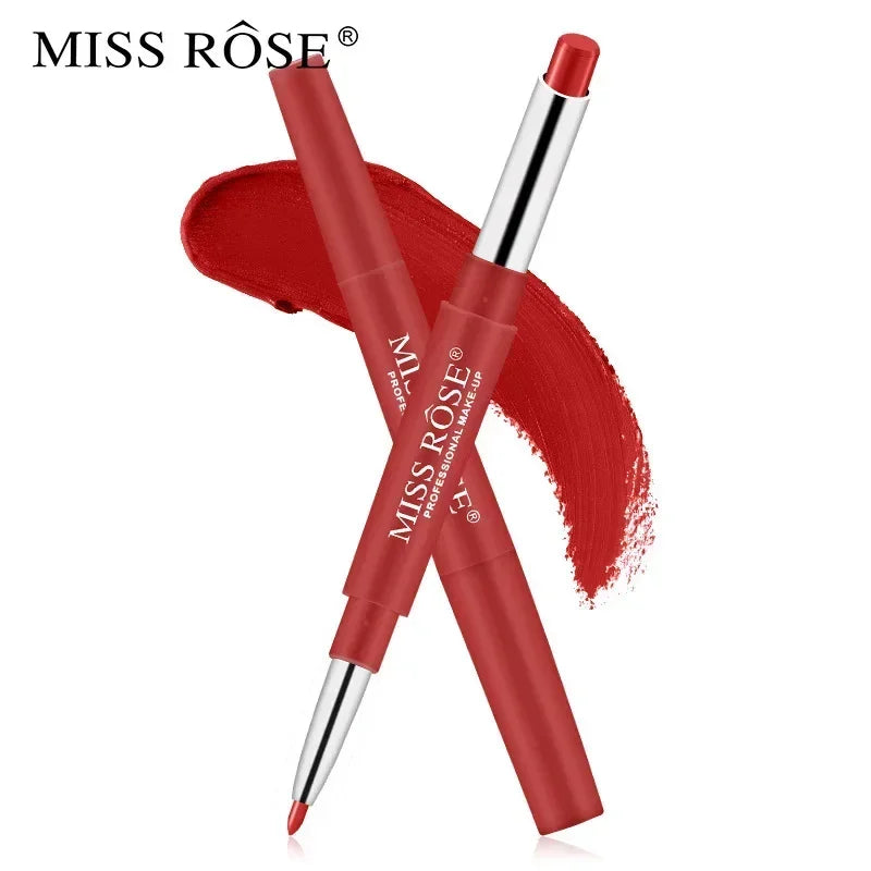 Miss Rose Double-end Lipstick Lipgloss Pencil Makeup Long Lasting Tint Sexy Red Lip Stick Beauty Matte Lip Gloss Pen Cosmetic - Seprincess