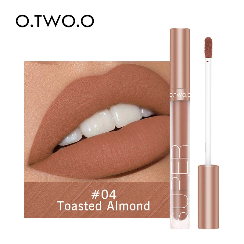 Wholesale O.TWO.O Lipstick Lip Gloss Makeup Waterproof Velvet 12 Colors Liquid Lip Stick Matte Long Lasting Sexy Red Lip Tint