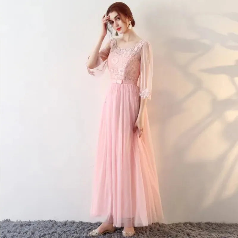 2024 New Light Purple Pink Bridesmaid Dresses Graduation Vestidos Longo Long Prom Robes Cheap Wedding Party Dress - Seprincess