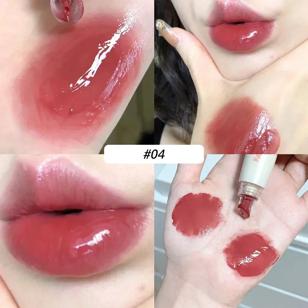 Transparent Jelly Lip Oil Glass Lip Gloss Hydrating Non-sticky Lip Tint Lips Plumper Mirror Water Lipstick Women Makeup Cosmetic - Seprincess