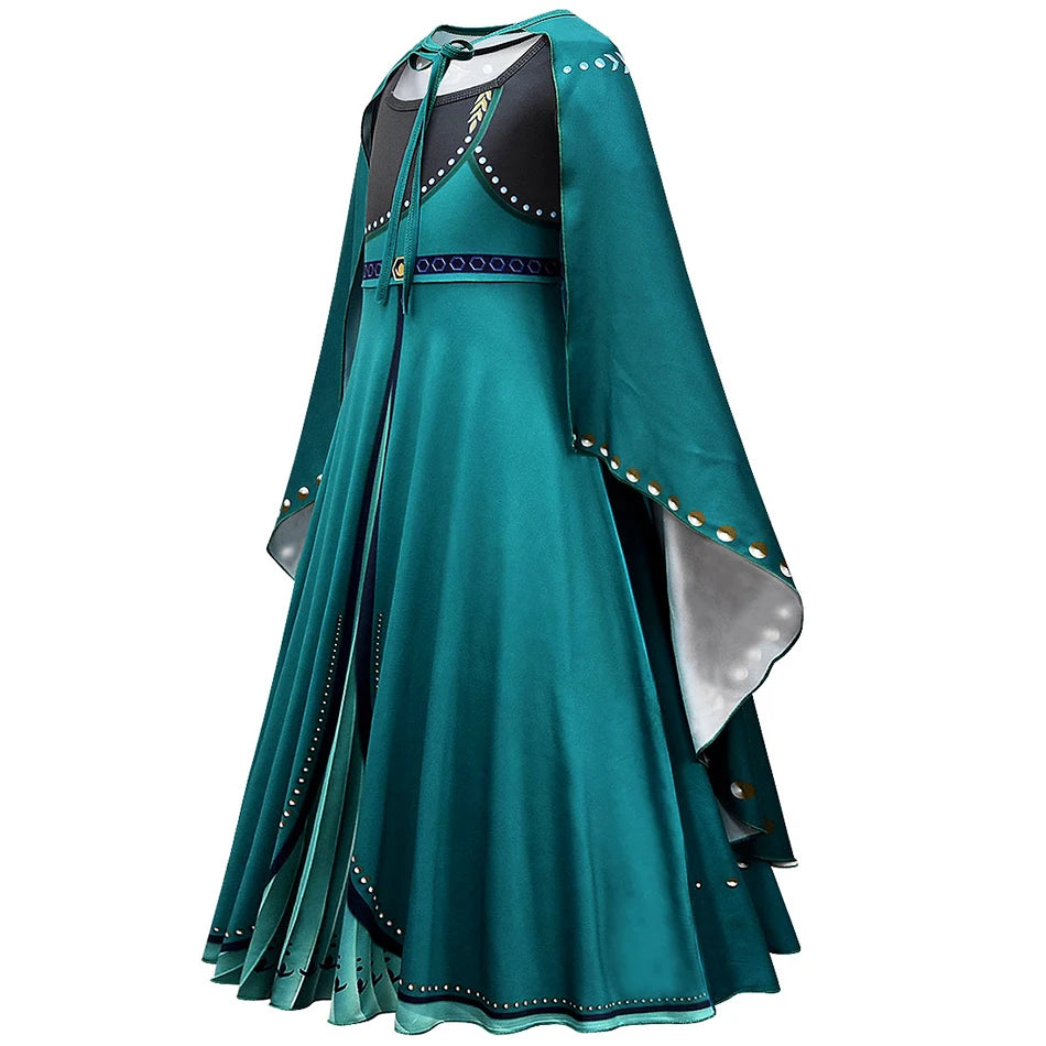 Frozen Girls Dress Elsa 2 Princess Cosplay Costume Kid Fancy Children Gowns Vestidos Snow Queen Disney - Seprincess