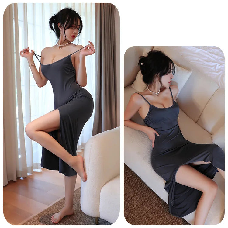 Dress Smooth camisole jumpsuit with elegant temperament and tight fit Casual women's dresses Woman clothing formal dresses woman - Seprincess