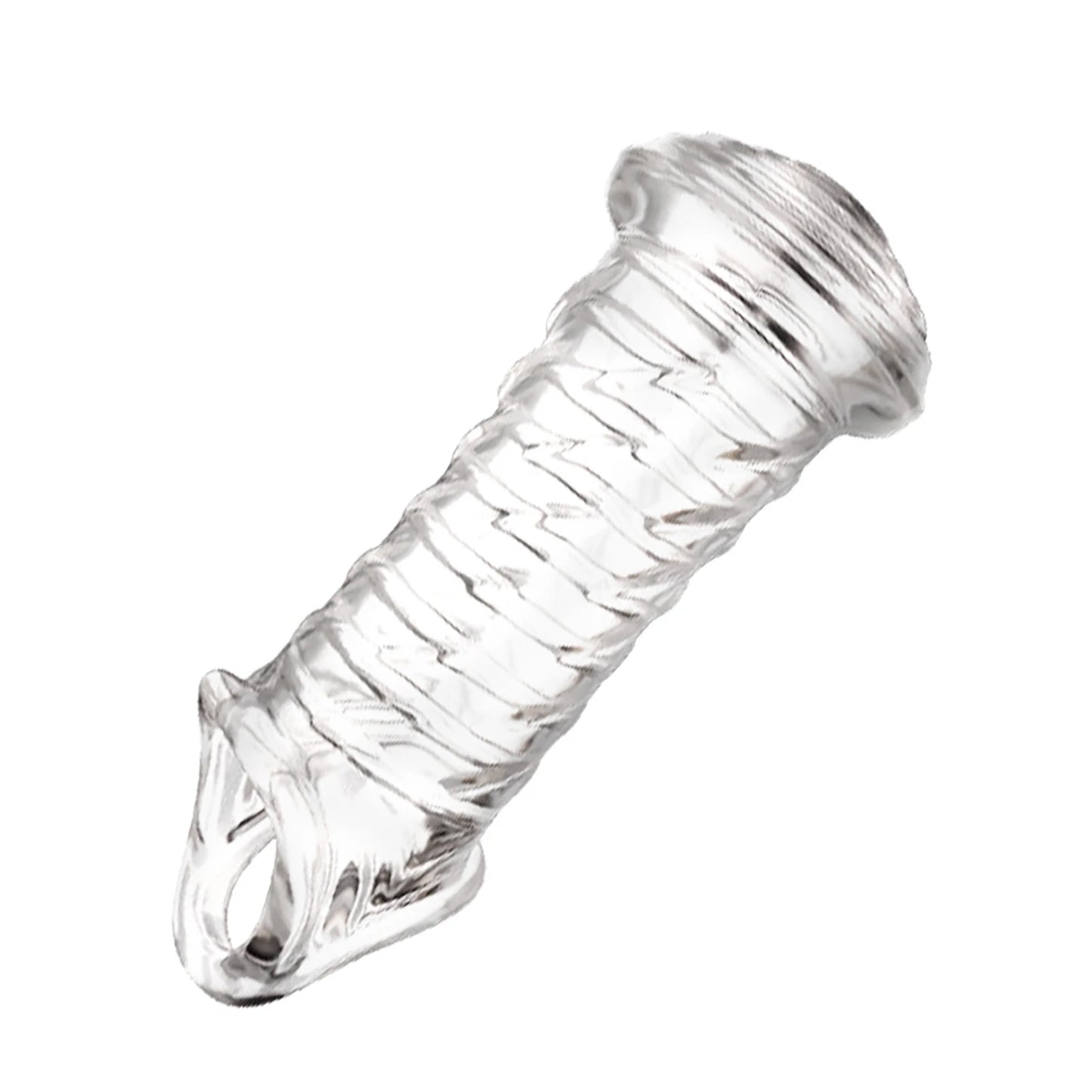 Penis Enlarge Sex Toys Reusable Condom Nonperishable Transparency For Men Delay Ejaculation Vaginal Stimulated Cock Penis Sleeve - Seprincess