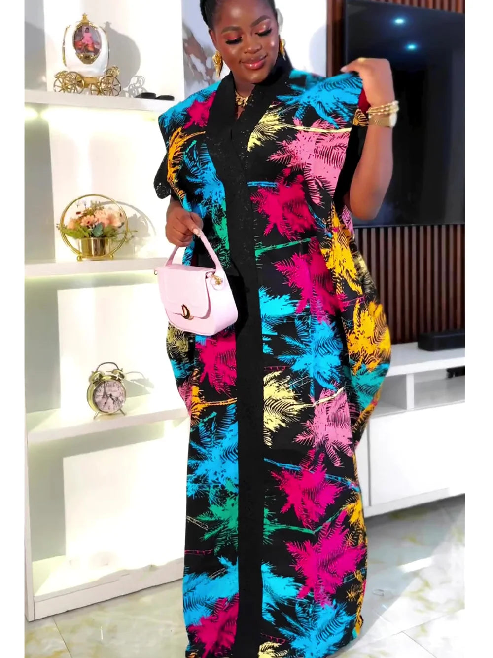 African Dresses for Women Plus Size Africa Clothes Dashiki Ankara Sequin Outfit Gown Kaftan Muslim Wedding Party Long Maxi Dress - Seprincess