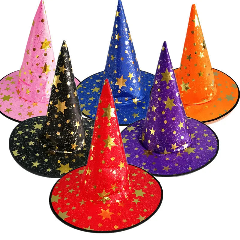 Halloween Costumes Wizard Witch Cloak Cape Robe Cap With Pointy Hat Girls Boys Cosplay Dress Coats For Kids Birthday Party - Seprincess