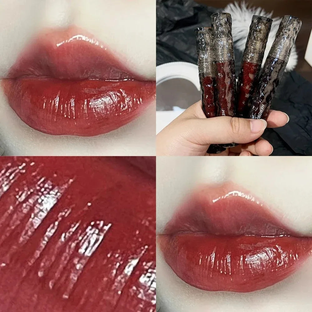 Water Light Nude Brown Lipgloss Lasting Waterproof Mirror Glass Tea Red Lipstick Not Easy To Fade Lip Glaze Lips Makeup Cosmetic - Seprincess