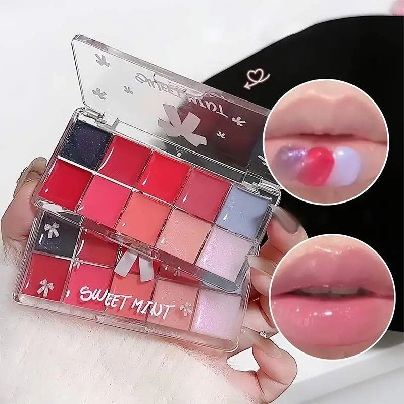 10 Color Lipstick Color Matching Lip Jelly Plate Naturally Moisturizes And Not Easy Stick The Glass Mirror Mouth Red Lip Glaze - Seprincess