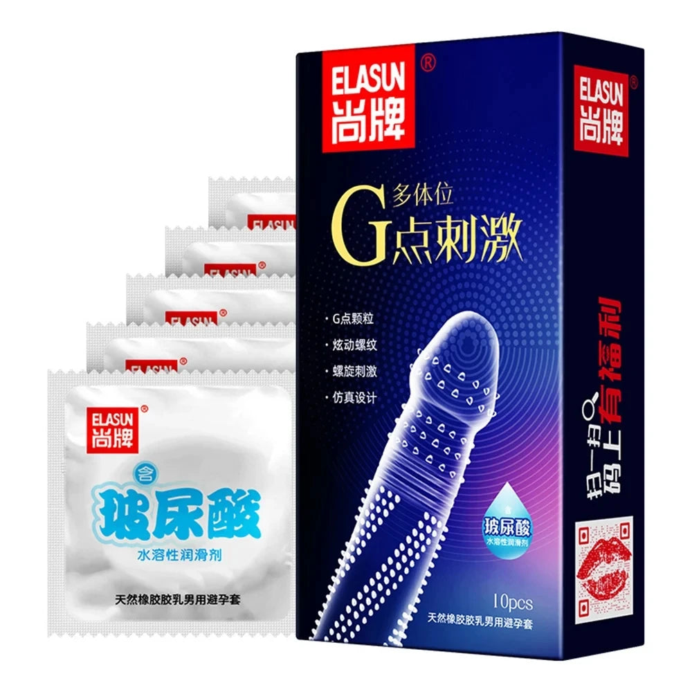 G spot Condom Sex Toy for Long Delay Ejaculation Thin Rubber Condoms Big Dotted Sleeves For Penis Adult Erotic Products - Seprincess