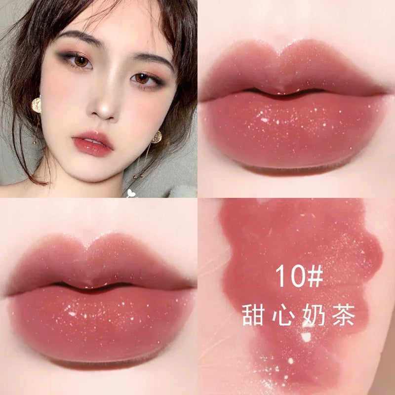 14 Colors Glitter Lip Gloss Moisturizing Non Sticky Cup Jelly Liquid Lipstick Lasting Sexy Cherry Red Pink Lip Tint Lips Makeup - Seprincess