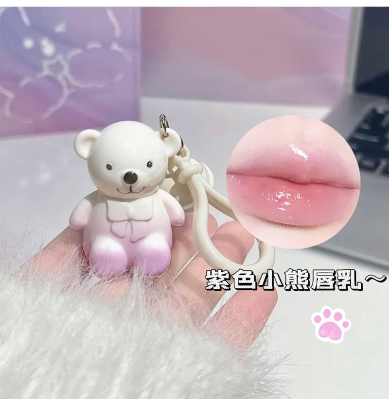 Bear Family Matte Lipstick Set High Quality Cute Makeup Waterproof Cosmetics Gift Beauty Ornaments Necklace - Seprincess