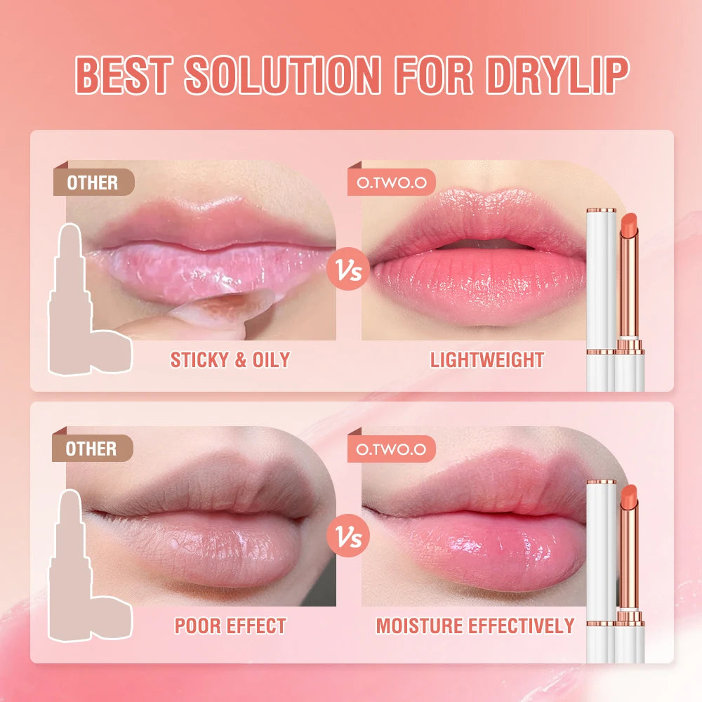 O.TWO.O Color Changing Lipstick Moisturizing Lip Balm Nourising Long Lasting Lip Gloss Natural Beeswax Lip Care Cosmetics - Seprincess