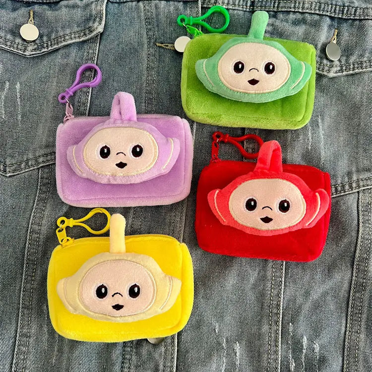 Anime Teletubbies Coin Purse Cartoon Cartoon Cute Children's Portable Mini Storage Bags Kawaii Creative Headphone Bag Kids Gifts - Seprincess