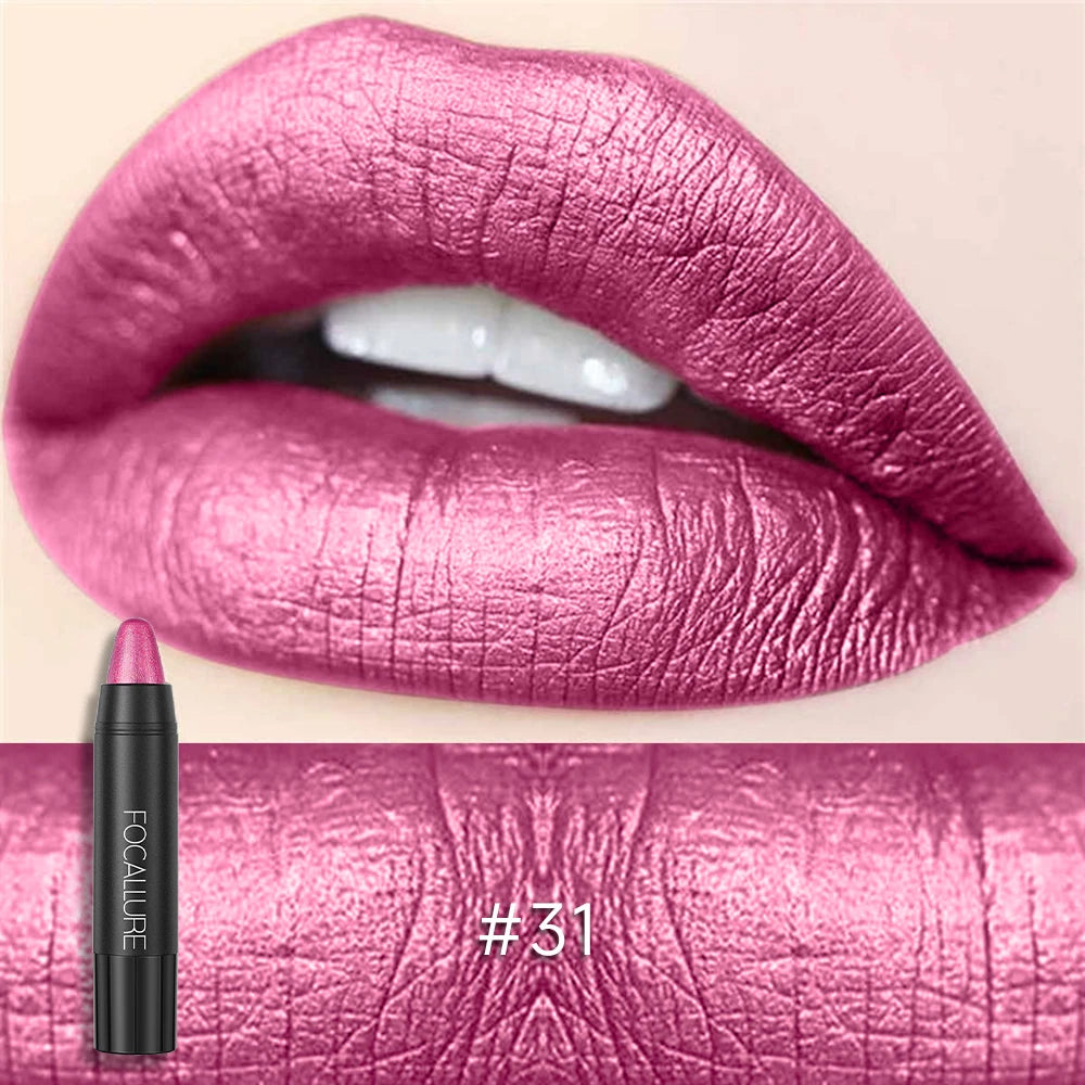 FOCALLURE Nude Velvet Matte Lipstick Waterproof Long-lasting Rendering Non-stick Sexy Lipbalm Lip Pencil Women Cosmetics Makeup - Seprincess