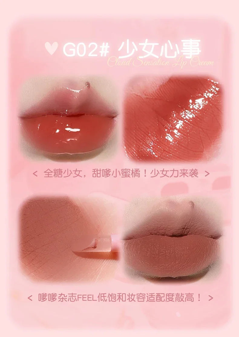 GOGO TALES Double Lip Gloss Mirror Finish Nude Color Korean Lipstick Matte Non-Sticky Lip Mud Long-Lasting Vegan Makeup - Seprincess