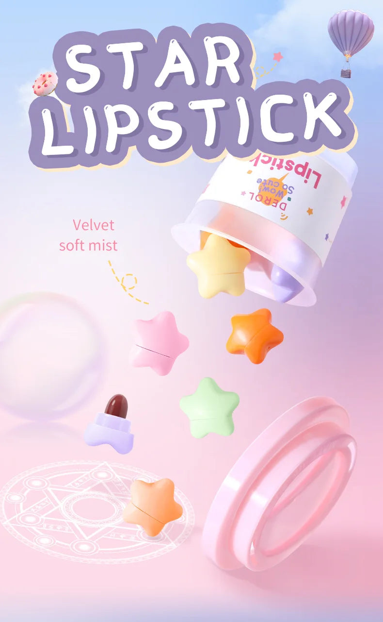 DEROL Matte Set Lipstick Capsule Lipstick Star Candy Mini Capsule Lipstick - Seprincess