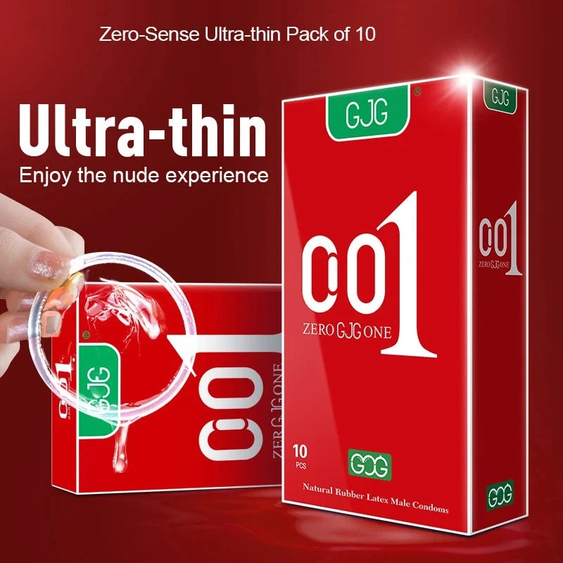 0.01 Ultra Thin Condoms For men Ejaculation delay Ice Hot Feeling Latex Condom Penis Sleeve  Vaginal Stimulation dult sex toys