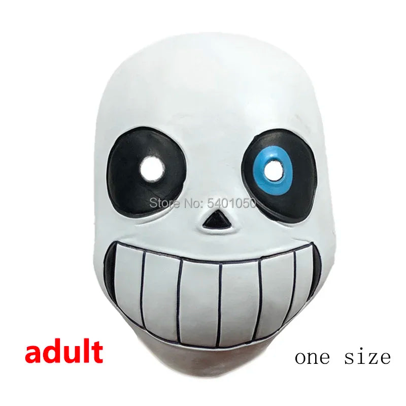 Undertale Sans Cosplay Hoodies Latex Mask COOL SKELETON Cos Blue Coat Halloween Cosplay Costume Unisex Jacket Headgear - Seprincess