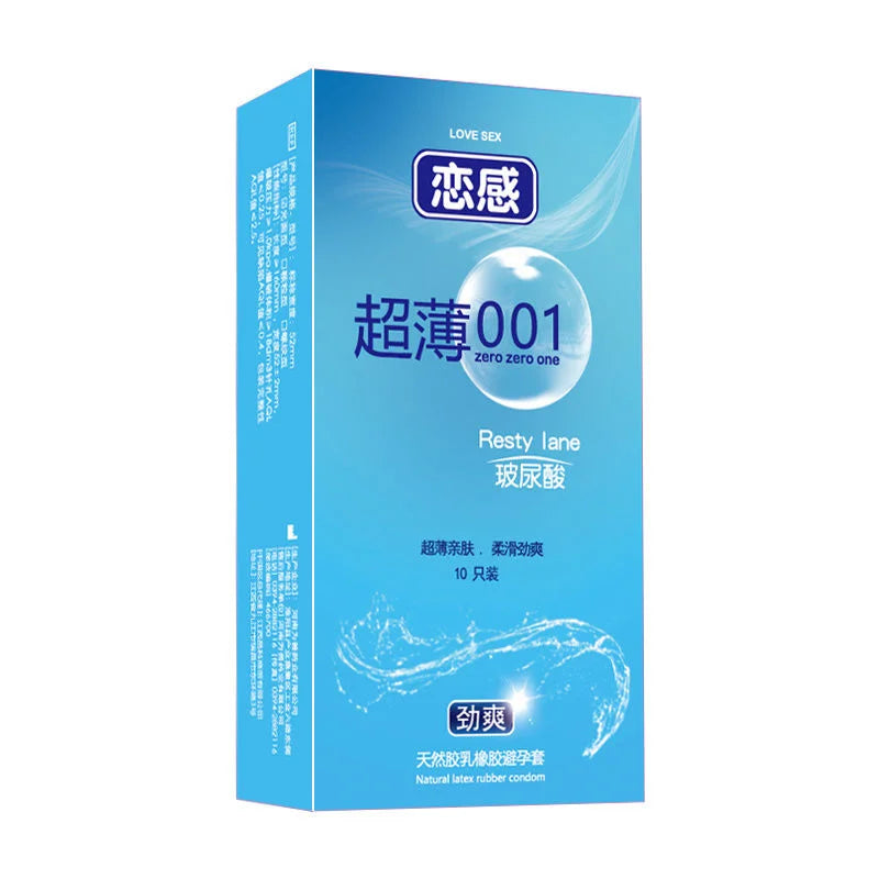 Ultra Thin Condoms Long-lasting For Men Sex Ejaculation Delay Latex Condom Hyaluronic Acid 0.01 Penis Sleeve For Adults Sex Love - Seprincess