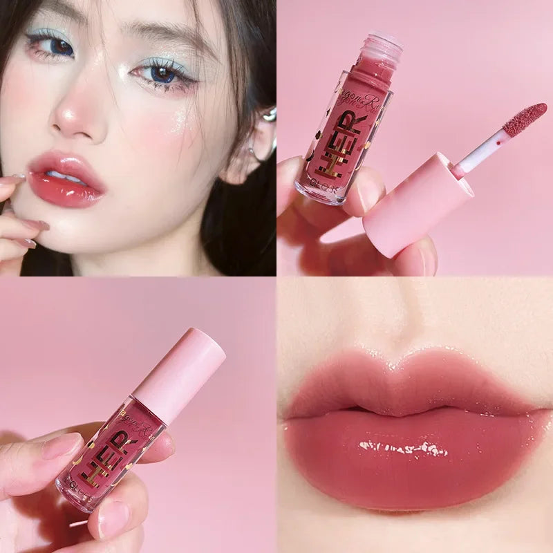 Moisturizing Glitter Lip Gloss Long Lasting Sexy Plumper Pearl Jelly Liquid Lipstick Shiny Mirror Lips Tint Lips Makeup Cosmetic - Seprincess