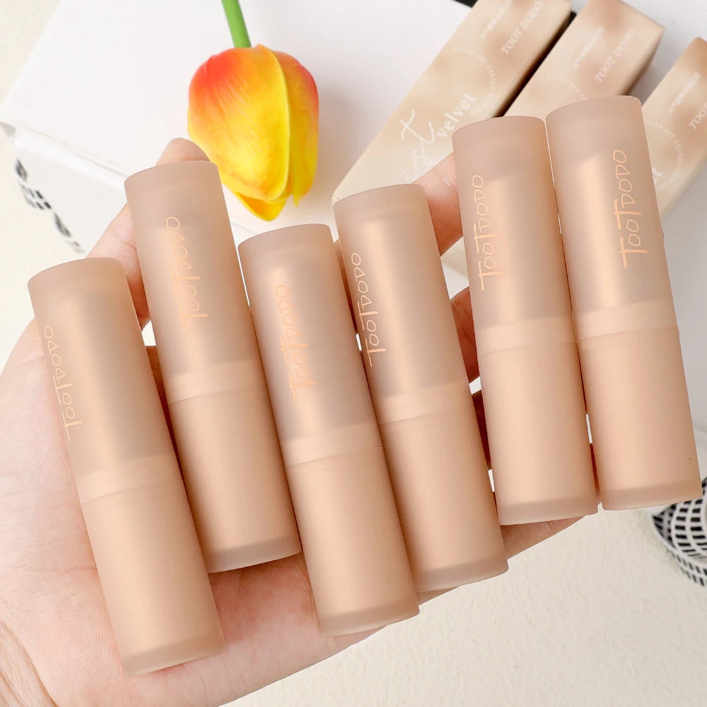 Matte Misty Lipstick 6 Colors Waterproof Non Sticky Cup Lip Stick Lasting Moisturizing Velvet Nude Lip Tint Makeup Cosmetics - Seprincess