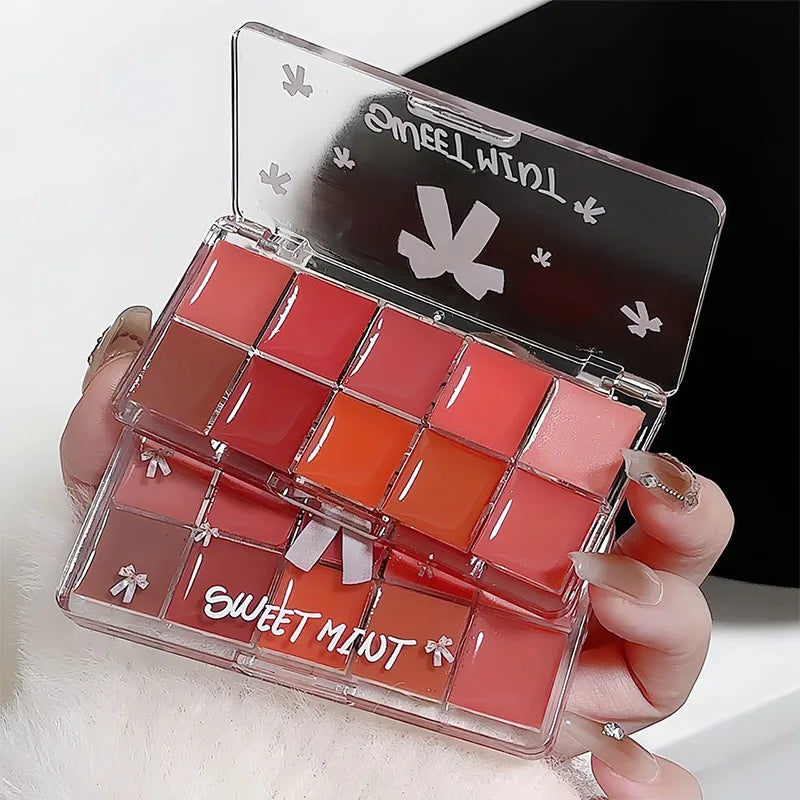 10 Color Lipstick Color Matching Lip Jelly Plate Naturally Moisturizes And Not Easy Stick The Glass Mirror Mouth Red Lip Glaze - Seprincess