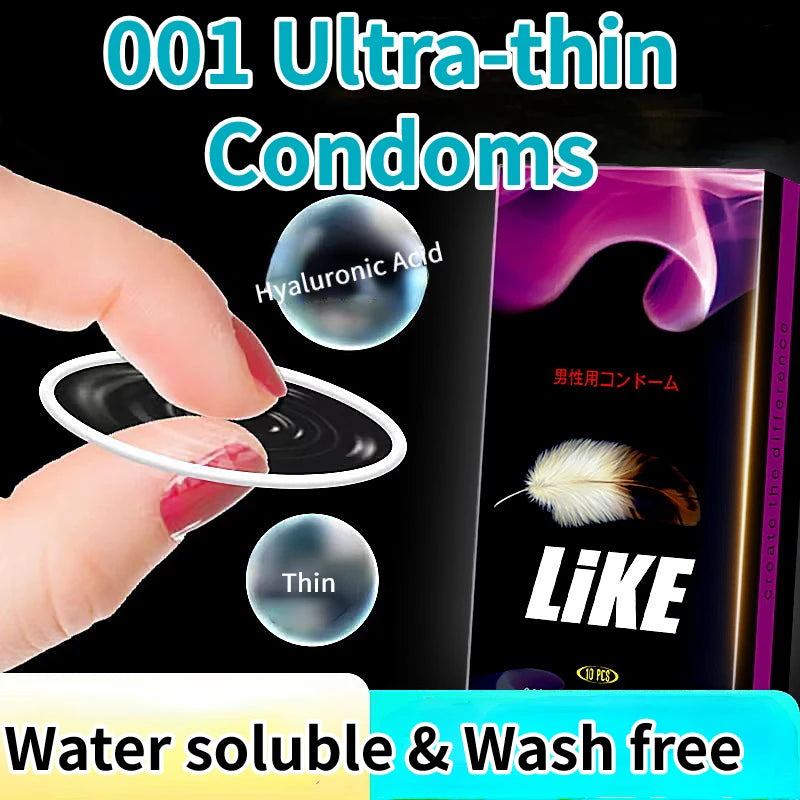 30PCS Condoms for Man Adult Sex Toys 001 Ultra Thin Large Particle Penis Sleeve Condones Lubricated Natural Latex Condom Sexshop - Seprincess