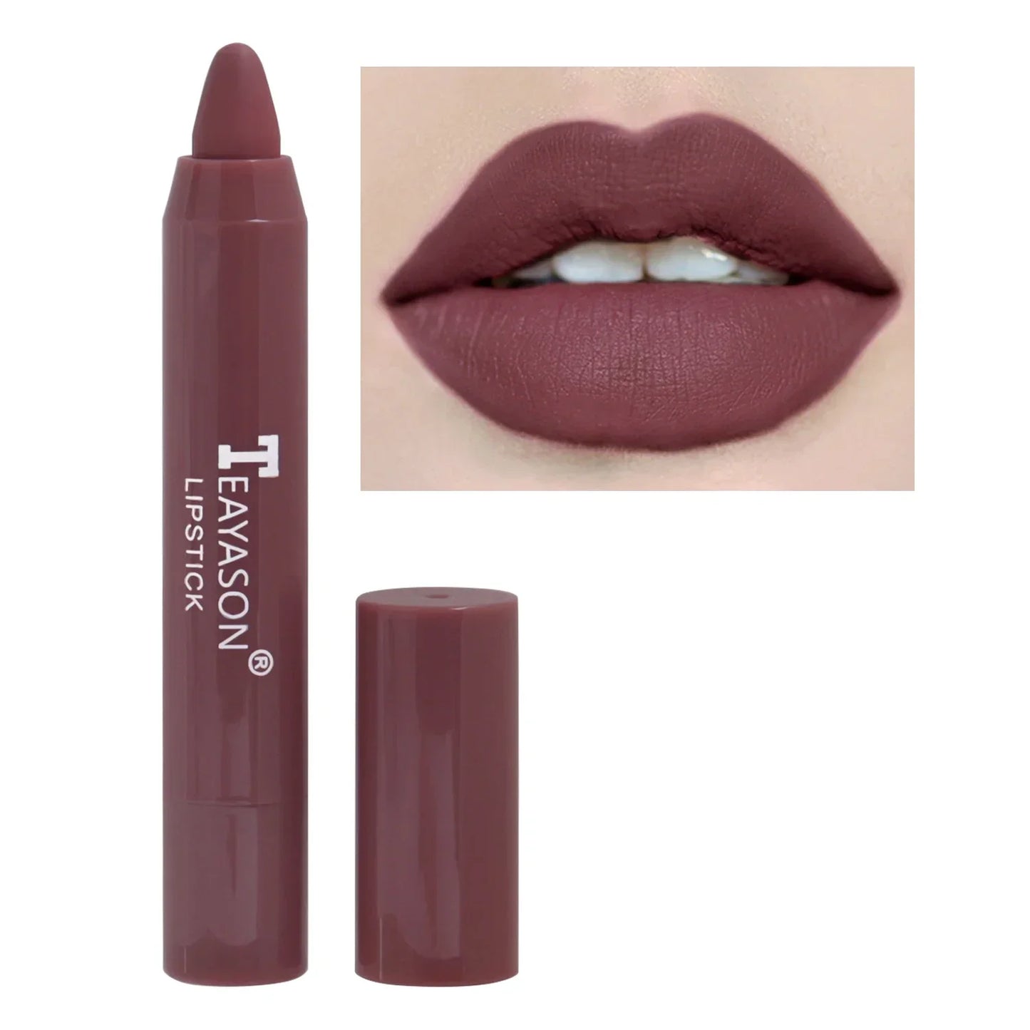 3PCS/set Velvet Matte Lipstick Pen Cosmetics Waterproof Lasting Nude Crayon Lipsticks Non Sticky Brown Lip Liner Pencil Makeup