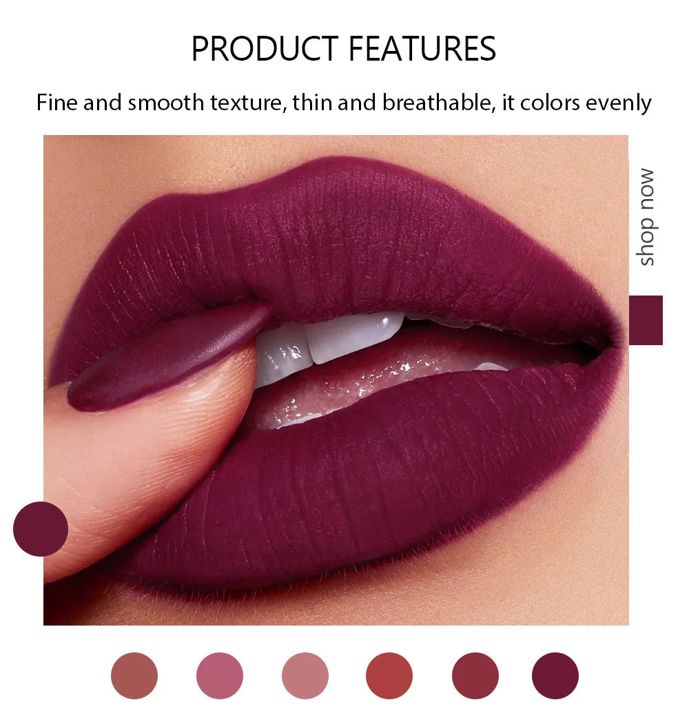 HANDAIYAN Matte Lipstick NonStick Cup Velvet Waterproof Long-lasting Makeup Lips Cosmetics - Seprincess