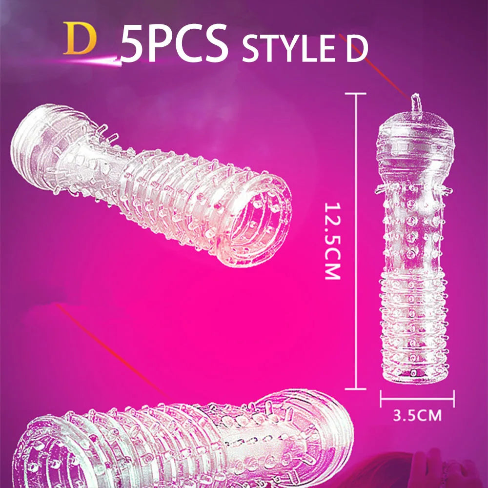 Super Dotted Thailand Natural Spike Condoms Sex Toys For Men Delay Ejaculation Reusable Condom Enlargement Sperm Lock Cock Ring - Seprincess