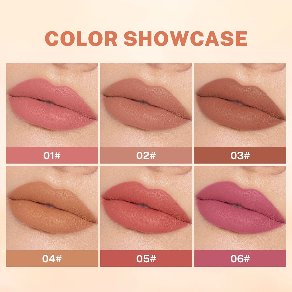 QIBEST Matte Lipstick Pen Lip Balm Moisturising Long Lasting Sexy Lip Tint Non-Stick Cup Sculpting Lipstick Lipliner Lips Makeup - Seprincess