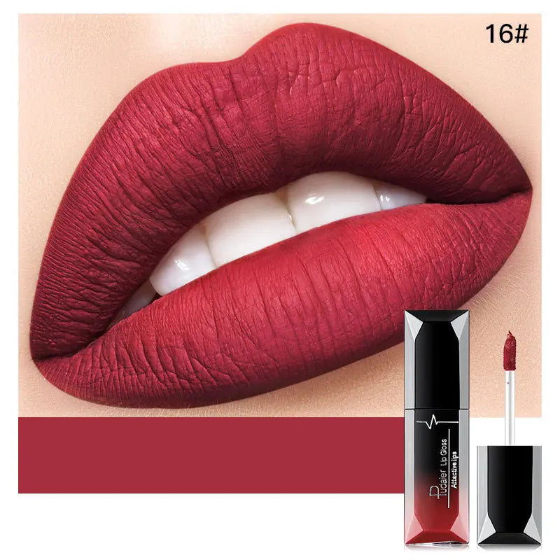 21-Color Lip Gloss Matte Mist Liquid Lipstick Waterproof Long lasting Cosmetics Lip Tint Paste Not-fade Lip Glaze - Seprincess