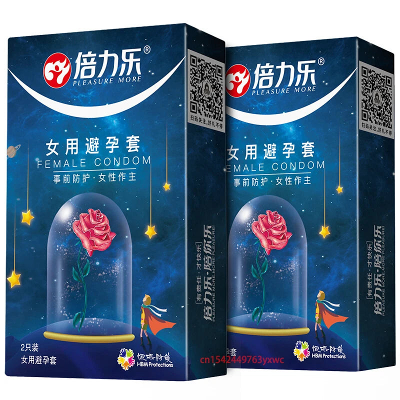 2PCS Female Condoms For Women Wearing Orgasm Latex Rubber women's condoms Male Penis Cock Sleeve Contraceptives For Adults 18+ - Seprincess