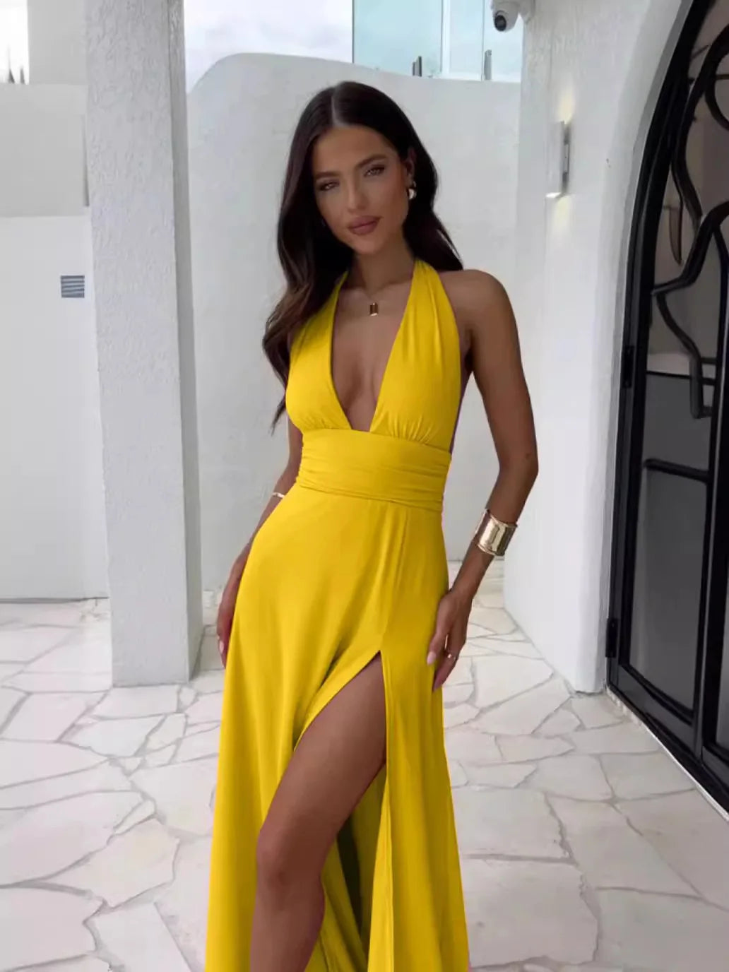 Women Dress For Women Girl 2024 Summer Streetwear Sleeveless High Slit Holiday Sexy Party Club Long Dresses Sexy And Elegant - Seprincess