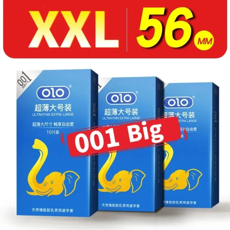 50Pcs Ultra Thin Condom 55mm XXL Size Sex Toys for Adult Contraception Sleeves for Penis Plus Size Safety Condones Sexshop - Seprincess