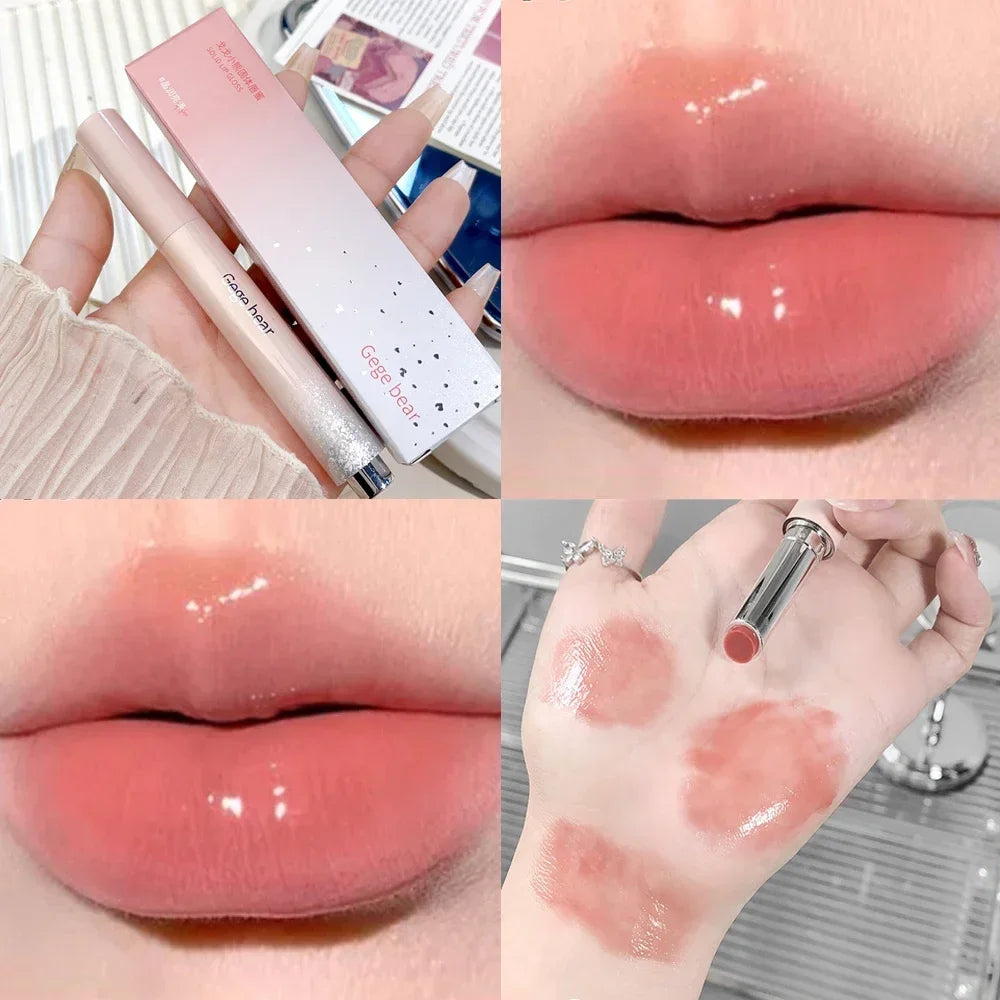 Clear Water Light Solid Lip Gloss Jelly Watery Pink Lipstick Pencil Moisturising Mirror Lipstick Pen Korean Lips Makeup Cosmetic - Seprincess