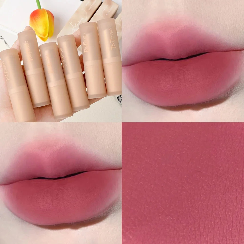 Matte Misty Lipstick 6 Colors Waterproof Non Sticky Cup Lip Stick Lasting Moisturizing Velvet Nude Lip Tint Makeup Cosmetics - Seprincess