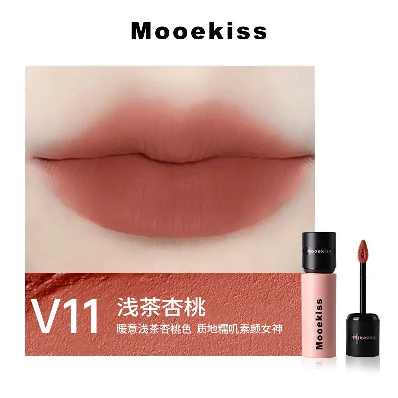 Mooekiss Matte Lipstick Lasting Non-stick Cup Matte Lip Glaze Autumn and Winter Chestnut Color Sexy Lip Makeup Maquiagem - Seprincess