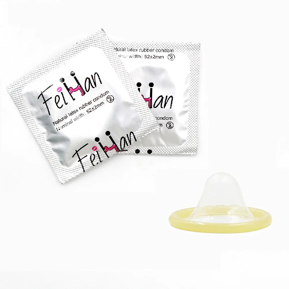 Smooth Natural Latex Condom Ultra Thin Condoms Sex Tools Penis Sleeve for Men Contraception Sex Product Condones 100/50/30/10Pcs - Seprincess