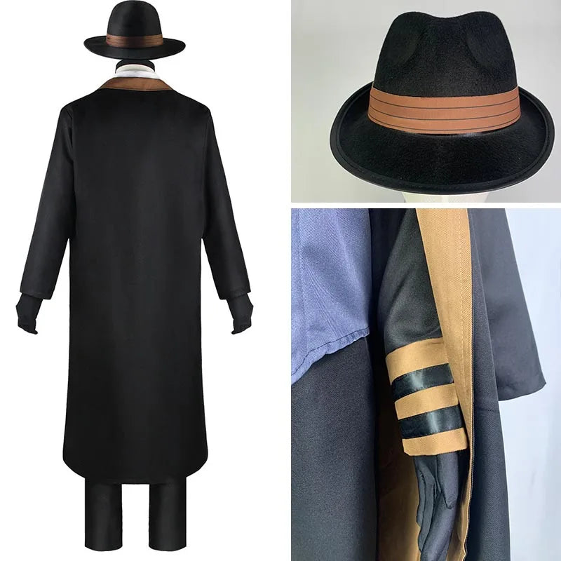 Nakahara Chuuya Cosplay Costume  Include Hat Uniform Trench Coat Pants Big Size Outfits Halloween Party for Comic Con - Seprincess