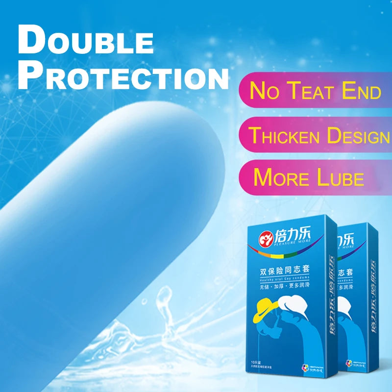 10Pcs Condoms Sex Toys for Couople Adult Health Oral Gay Penis Sleeve Condom Anal Sex 0.68mm Thick Condoms Dick Sex Supplies - Seprincess