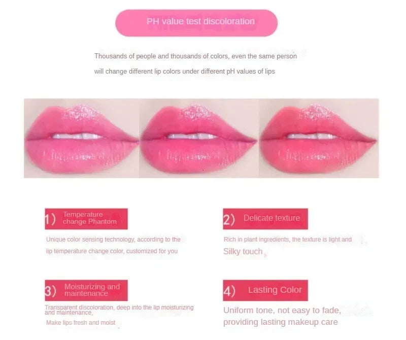 Waterproof 6-color Transparent Moisturizing Jelly Color Changing Lipstick Temperature Changing Flower Lipstick Lip Balm - Seprincess